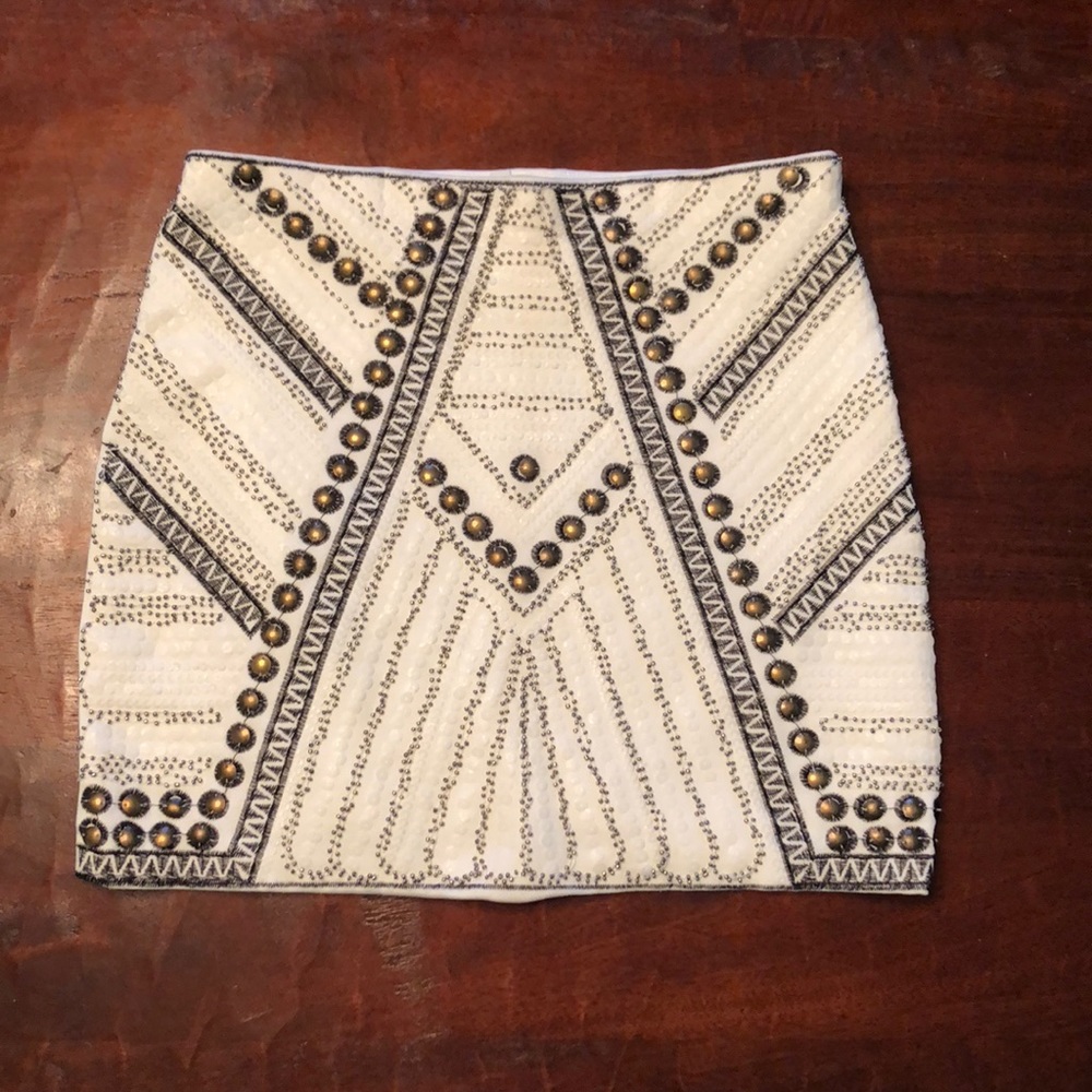 Beaded Gianni Bini mini skirt